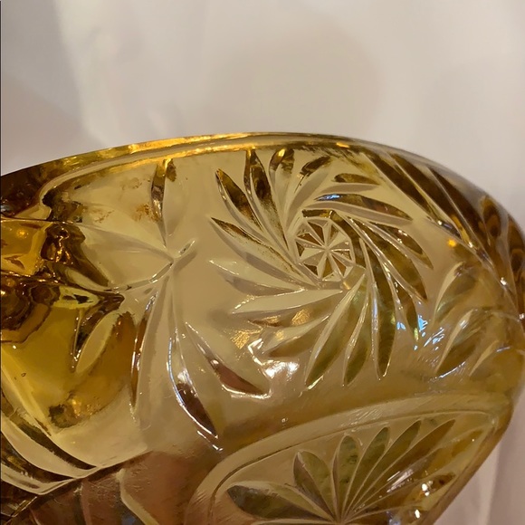 Vintage mid century Hazel Atlas amber ashtray - Picture 4 of 12